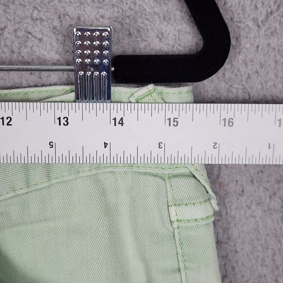 FREE PEOPLE Jeans Womens Size 29 Green Mint Ankle Zip Skinny Denim Pockets - Picture 3 of 13